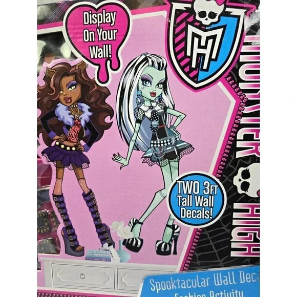 2014 Monster High Spooktacular Wall Decal-3ft Tall Clawdeen & Frankie Wall Decal - Picture 4 of 10